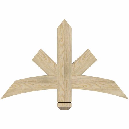 Ekena Millwork Alberta Rough Sawn Timber Gable Bracket, Douglas Fir, 36"W x 23"H x 2"D x 4"F, 15/12 Pitch GBW036X23X0204ALB00RDF